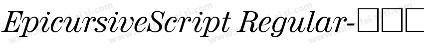 EpicursiveScript Regular字体转换